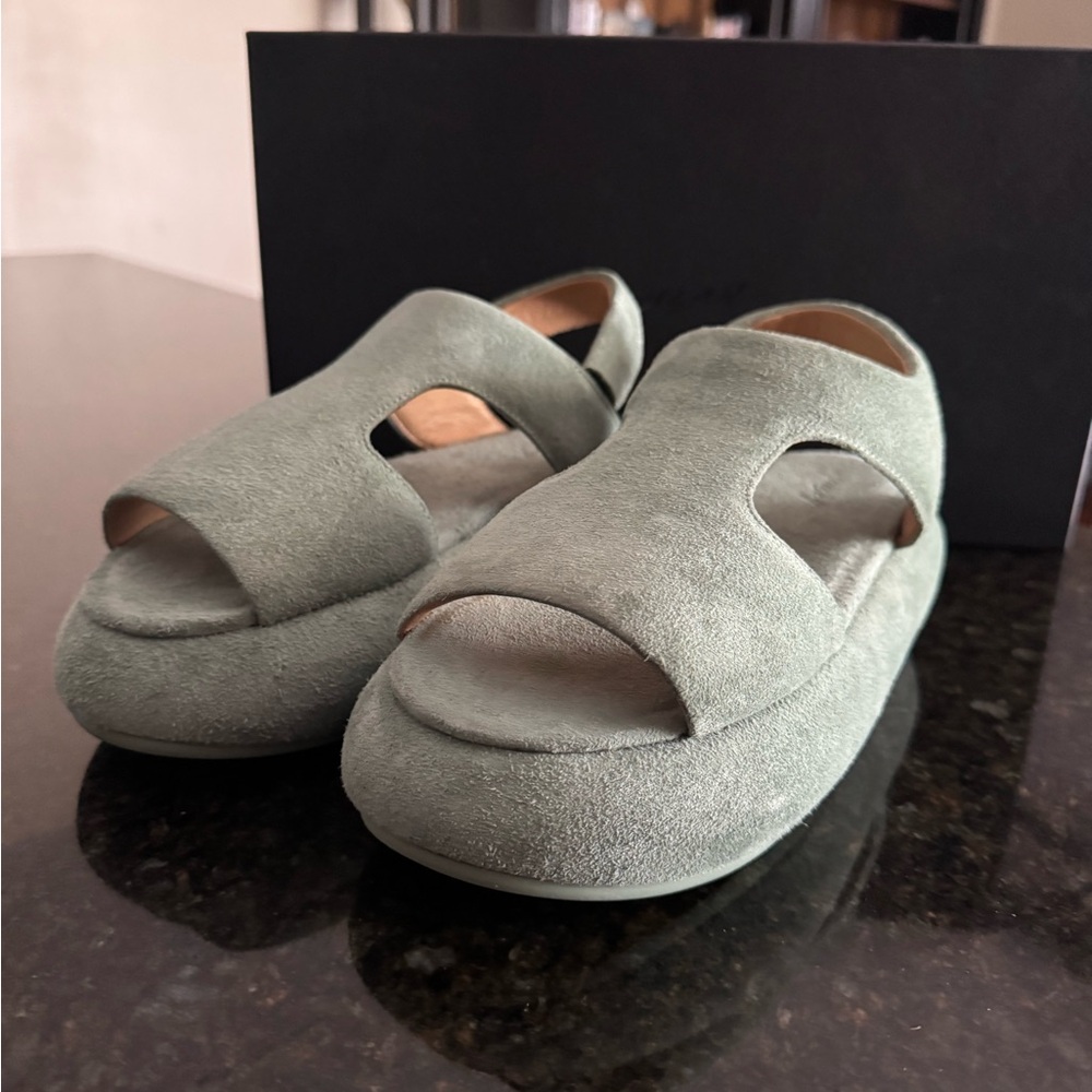 New $845 Marsell Ciambellona Suede Slingback Sandals